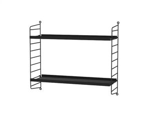 BEDROOM B - Powder coated steel wall shelf _ String Furniture